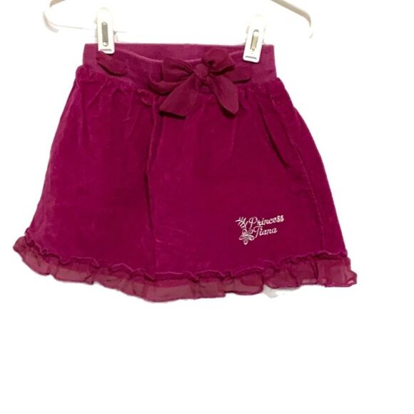 Disney | PRINCESS TIANA Girls Magenta Pink Velvet Mini Skirt 3T - Picture 1 of 4